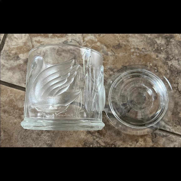 Teleflora France Glass Swan Container Jar with Lid - Picture 3 of 4
